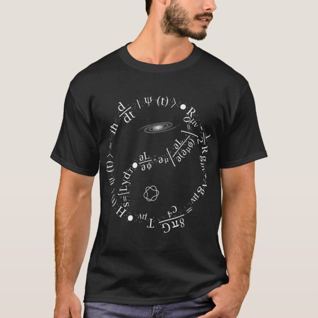 Quantum Mechanics Formula - String Theory Maths Un T-Shirt (Front)