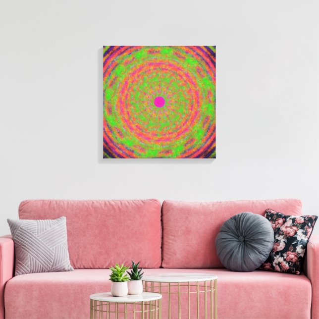 Quantum Mechanics Mandala Pattern  Canvas Print (Insitu(LivingRoom))