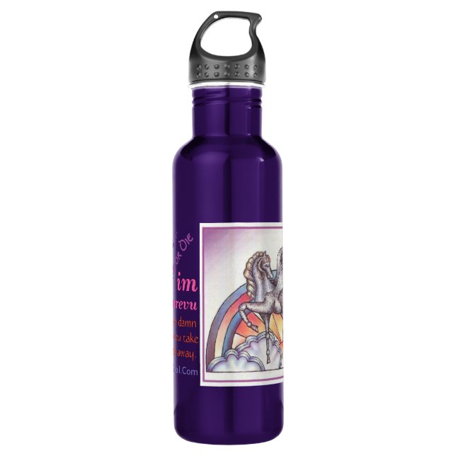 Quantum Pegasus - Quotes - Water Bottle (Front)