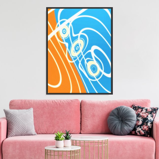 Quantum Physics Geometric Pattern Canvas Print (Insitu(LivingRoom))