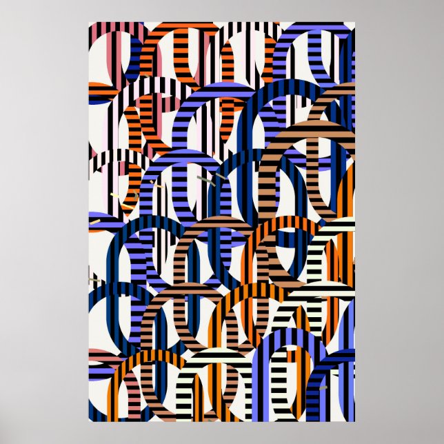 Quantum Physics Geometric Pattern  Poster (Front)