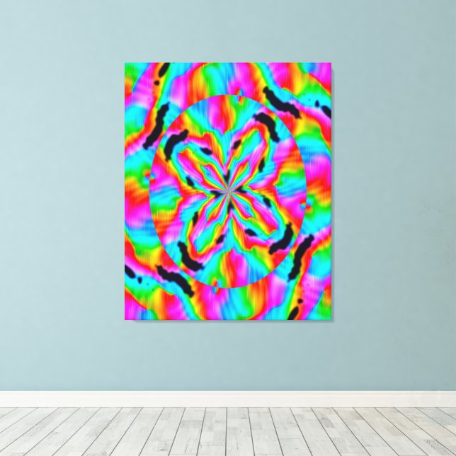 Quantum Physics Liquid Kinetic Painting  Canvas Print (Insitu(Wood Floor))