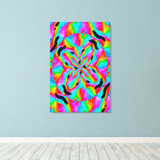 Quantum Physics Liquid Kinetic Painting  Canvas Print (Insitu(Wood Floor))