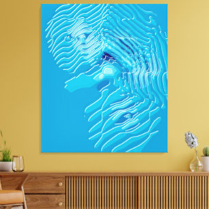 Quantum Physics Liquid Kinetic Painting  Canvas Print