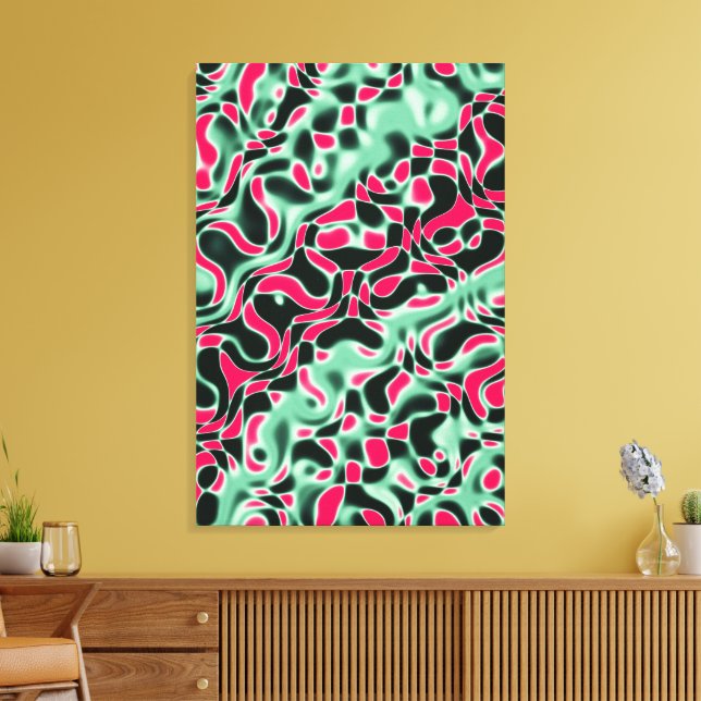 Quantum Physics Liquid Kinetic Painting  Canvas Print (Insitu(LivingRoom))