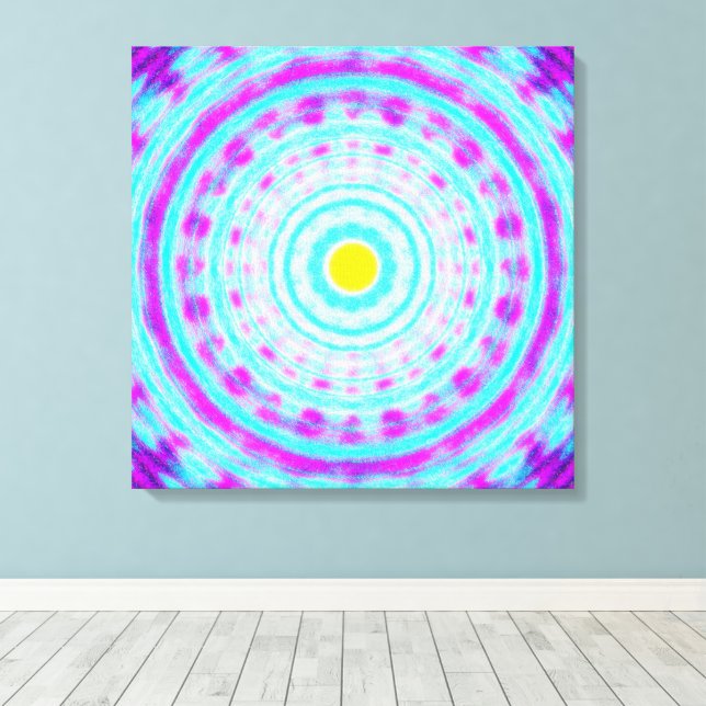  Quantum Physics Mandala Pattern  Canvas Print (Insitu(Wood Floor))