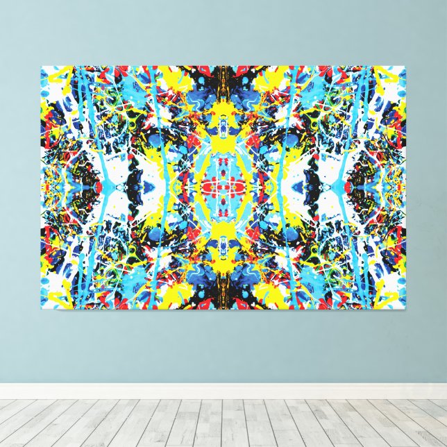 Quantum Selfie of the Planet Earth 60x40 Canvas Print (Insitu(Wood Floor))