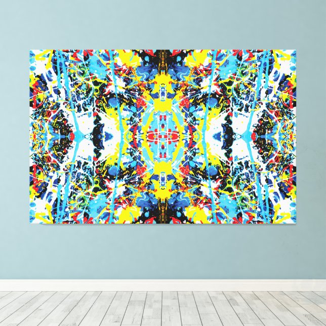 Quantum Selfie of the Planet Earth 60x40 Canvas Print (Insitu(Wood Floor))