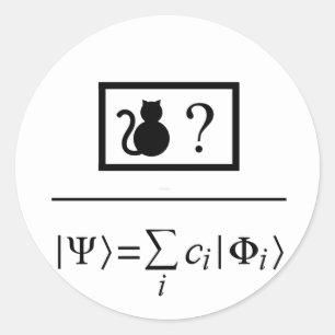 Quantum Superposition Classic Round Sticker