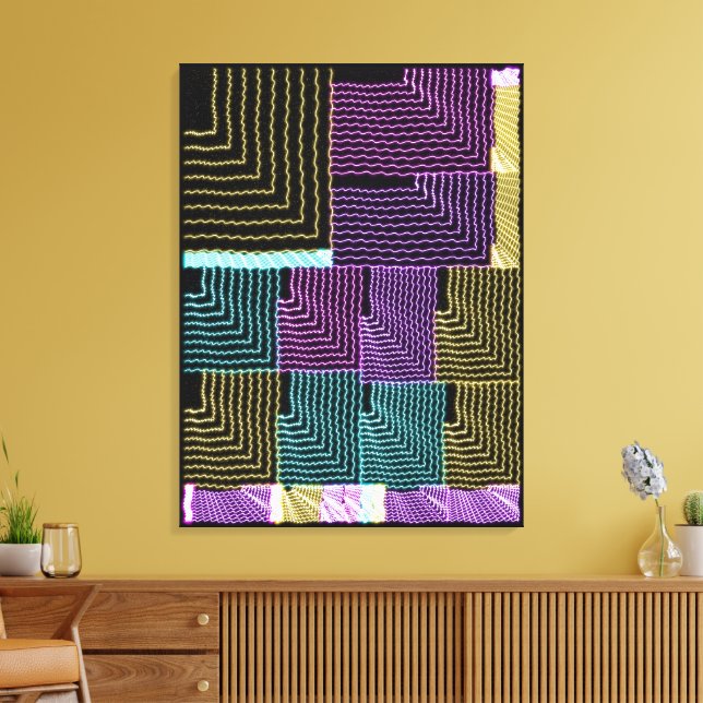 Quantum U Maze Geometric Pattern  Canvas Print (Insitu(LivingRoom))