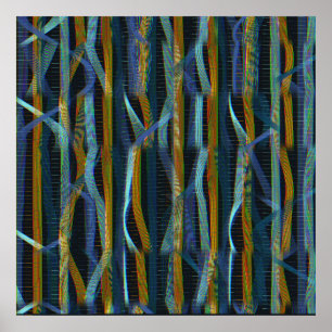 Quantum wave pattern  poster