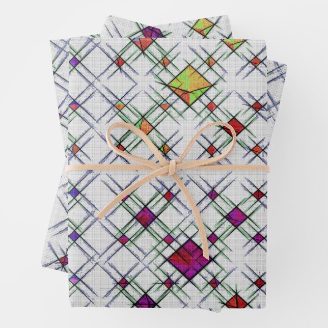 Quantum Weave  Wrapping Paper Sheet (In situ)
