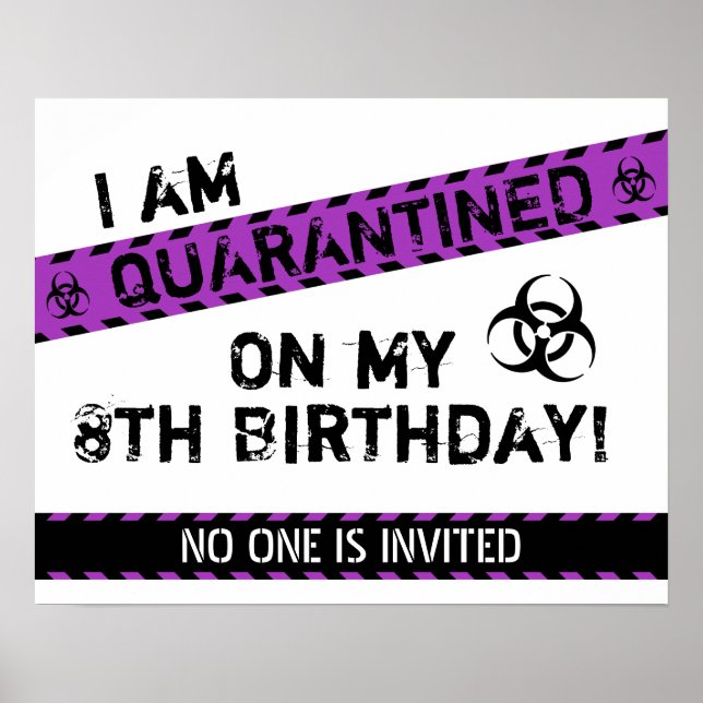 Quarantine Birthday Poster (Front)
