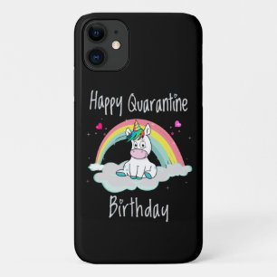Quarantine Birthday Unicorn rainbow Case-Mate iPhone Case