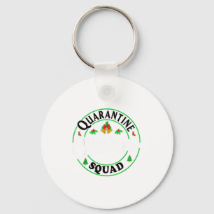 Quarantine Christmas Squad Matching Family Holiday Key Ring