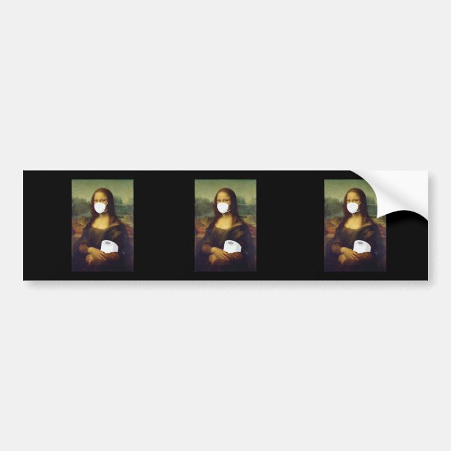 Quarantine Mona Lisa Bumper Sticker (Front)