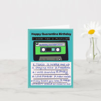 Quarantine music lover birthday card