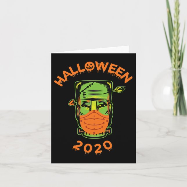 Quarantine-o-ween frankenstein With Mask' Collecta Card (Front)