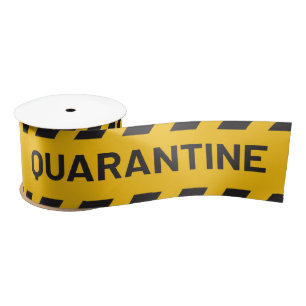 Quarantine Stripe Yellow Satin Ribbon