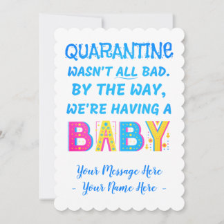 Quarantine wasn't ALL bad. We're having a BABY! Announcement