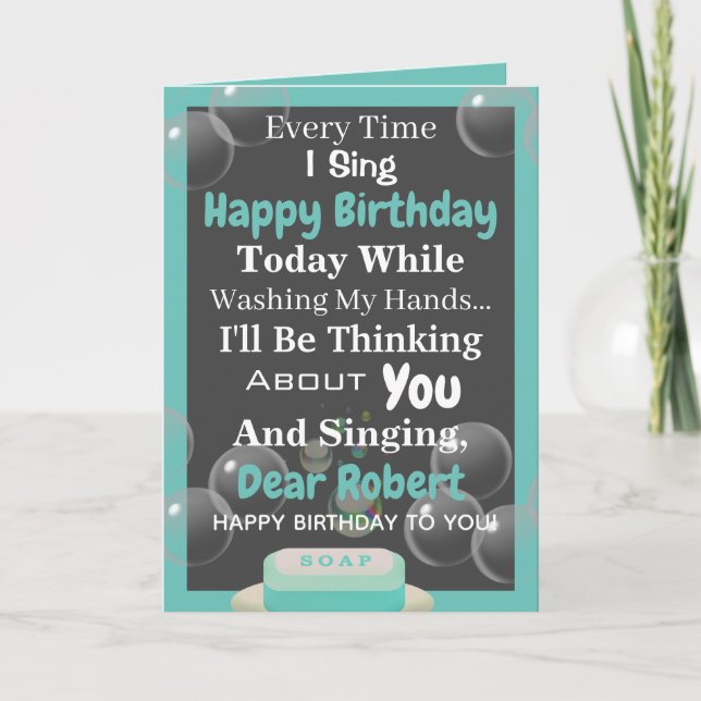 Quarantined Birthday Personalised Card (Front)