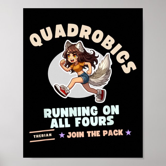 Quardrobics Therian Gear For Teen Tween Girl Fox W Poster (Front)