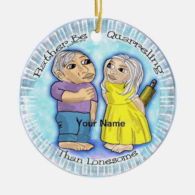 Quarreling or Lonesome ornament  (Front)