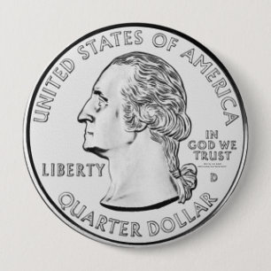 Quarter 10 Cm Round Badge