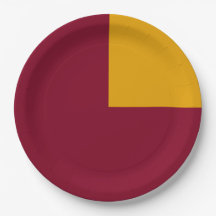 Quarter Block Custom Party Paper Plate