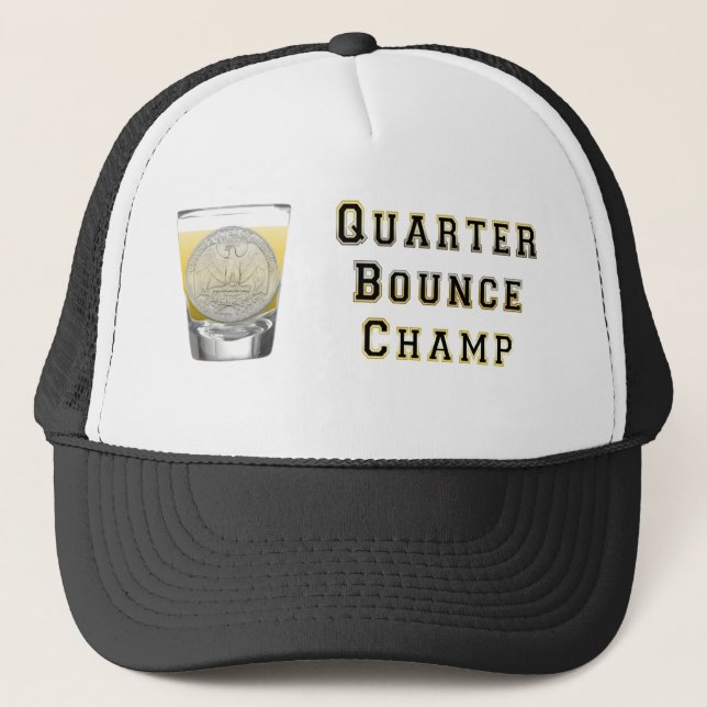 Quarter Bounce BlackGold Trucker Hat (Front)