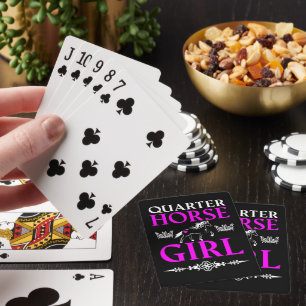 Quarter Horse Girl Playing Cards