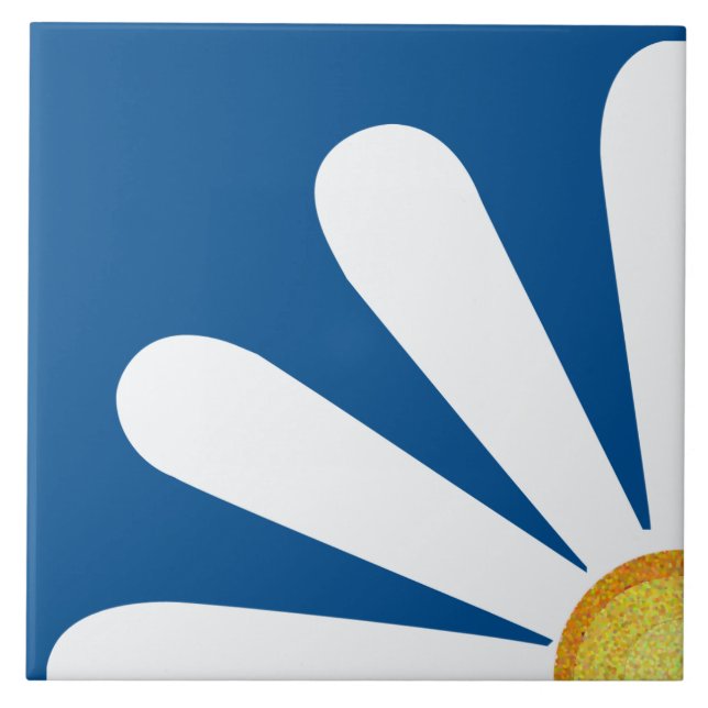 Quarter of a daisy flower tile (Front)