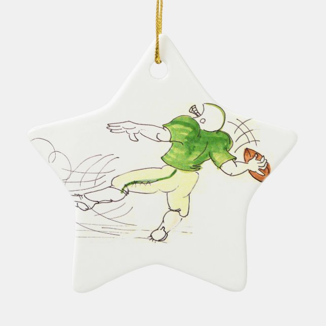 Quarterback Football Ornament (Front)