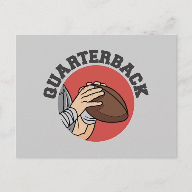 Quarterback Football T-shirts and Gifts Postcard (Front)