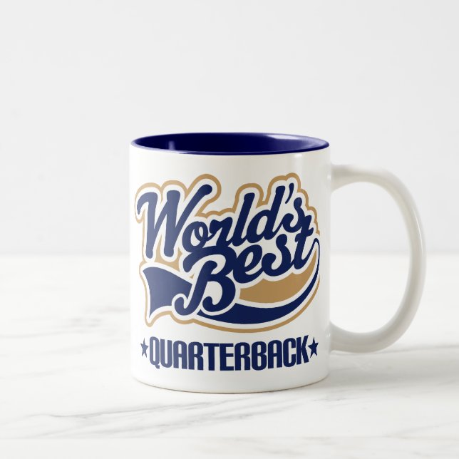 Quarterback Gift Two-Tone Coffee Mug (Right)