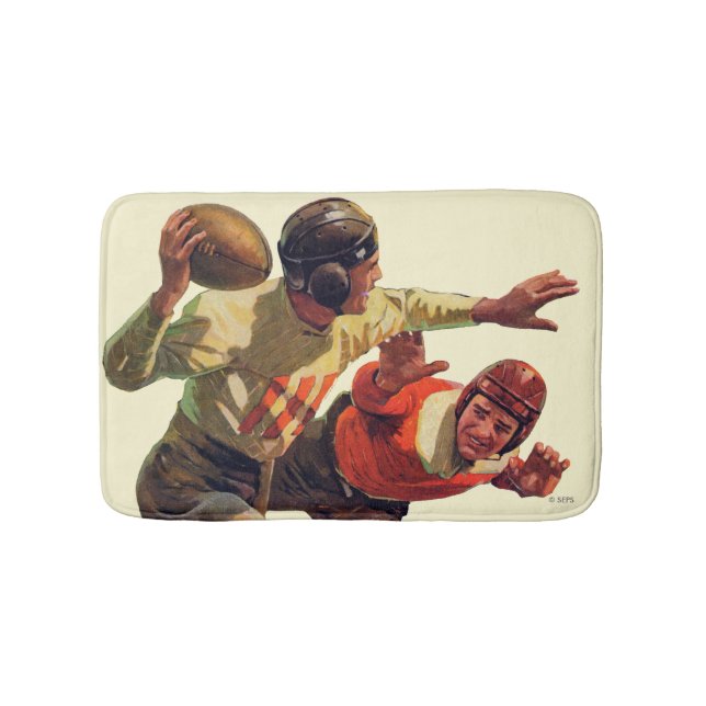 Quarterback Pass Bath Mat (Front)