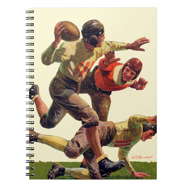 Quarterback Pass Spiral Notebook (Front)