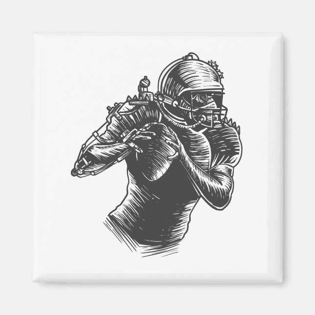 Quarterback Steampunk Art Lover Magnet (Front)
