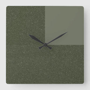 Quartered Moss Green Wall Clock