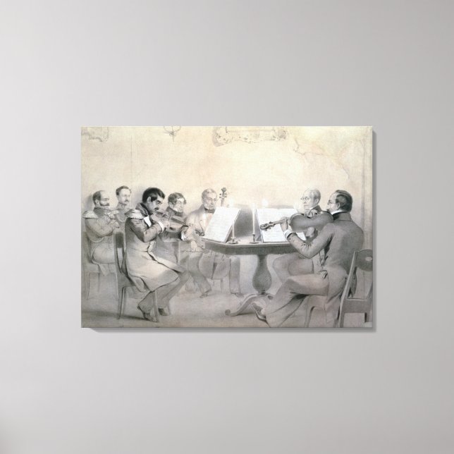 Quartet of the Composer Count A. F. Lvov, 1840 Canvas Print (Front)