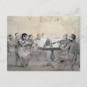 Quartet of the Composer Count A. F. Lvov, 1840 Postcard