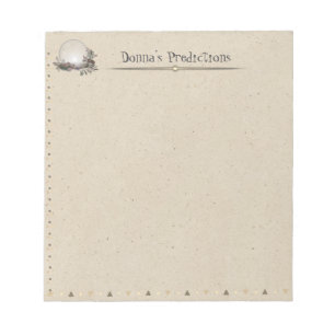 Quartz Crystal Ball Vintage Paper Personal Notepad