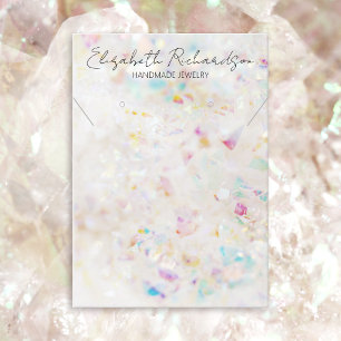 Quartz Crystal Minimalist Elegant Jewelry Display Business Card