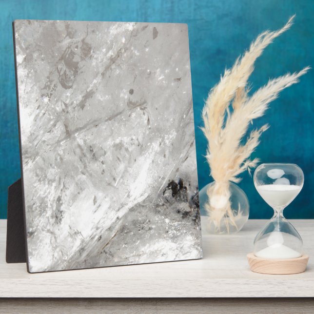 quartz crystal zen love healing stone sparkles plaque (Side)