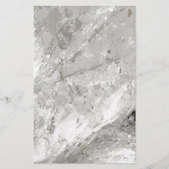 quartz crystal zen love healing stone sparkles stationery (Front)