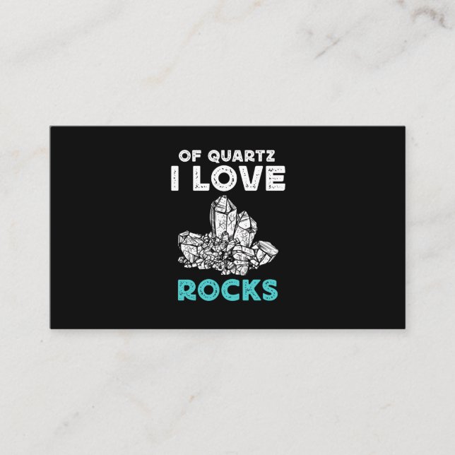 Quartz Mineral Rock Collector Geologist Business Card (Front)