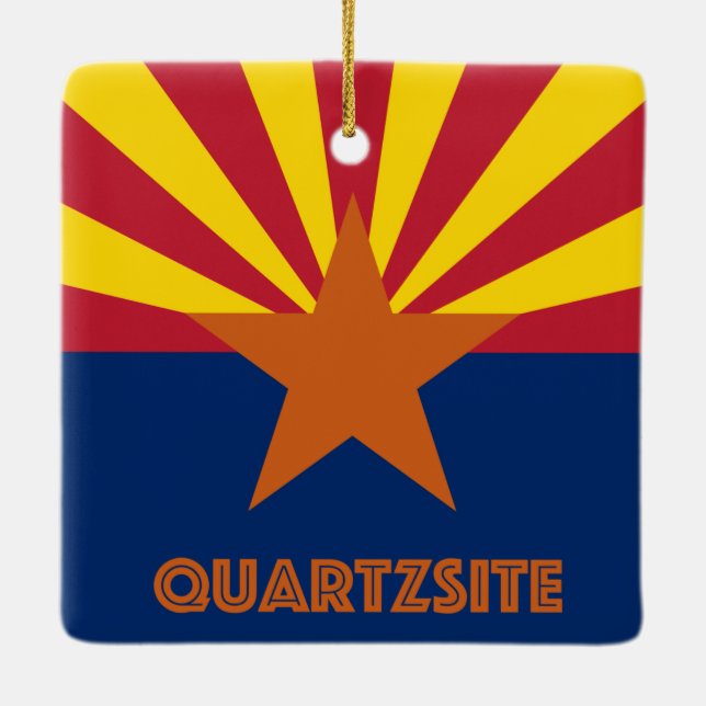 Quartzsite Arizona Ceramic Ornament (Back)