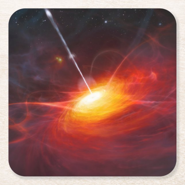Quasars. Square Paper Coaster (Front)