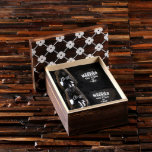 Quatrefoil Box Set: Stemless Glasses & Coasters<br><div class="desc">Charming rustic stemless wine glass and slate coaster gift set,  comes with wood painted box.</div>