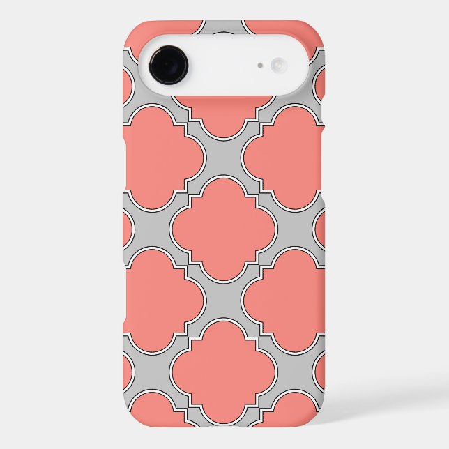 Quatrefoil coral and grey (Back)